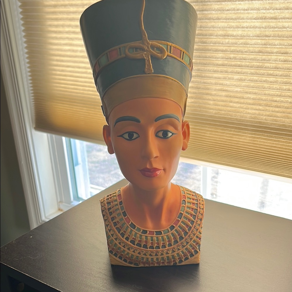 Colorful Egyptian Queen Nefertiti Bust